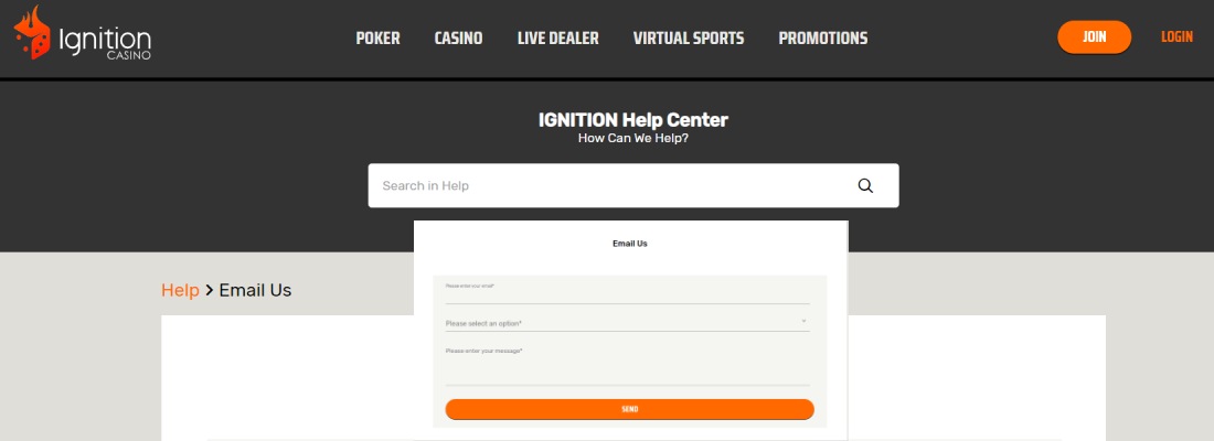 Ignition casino customer support